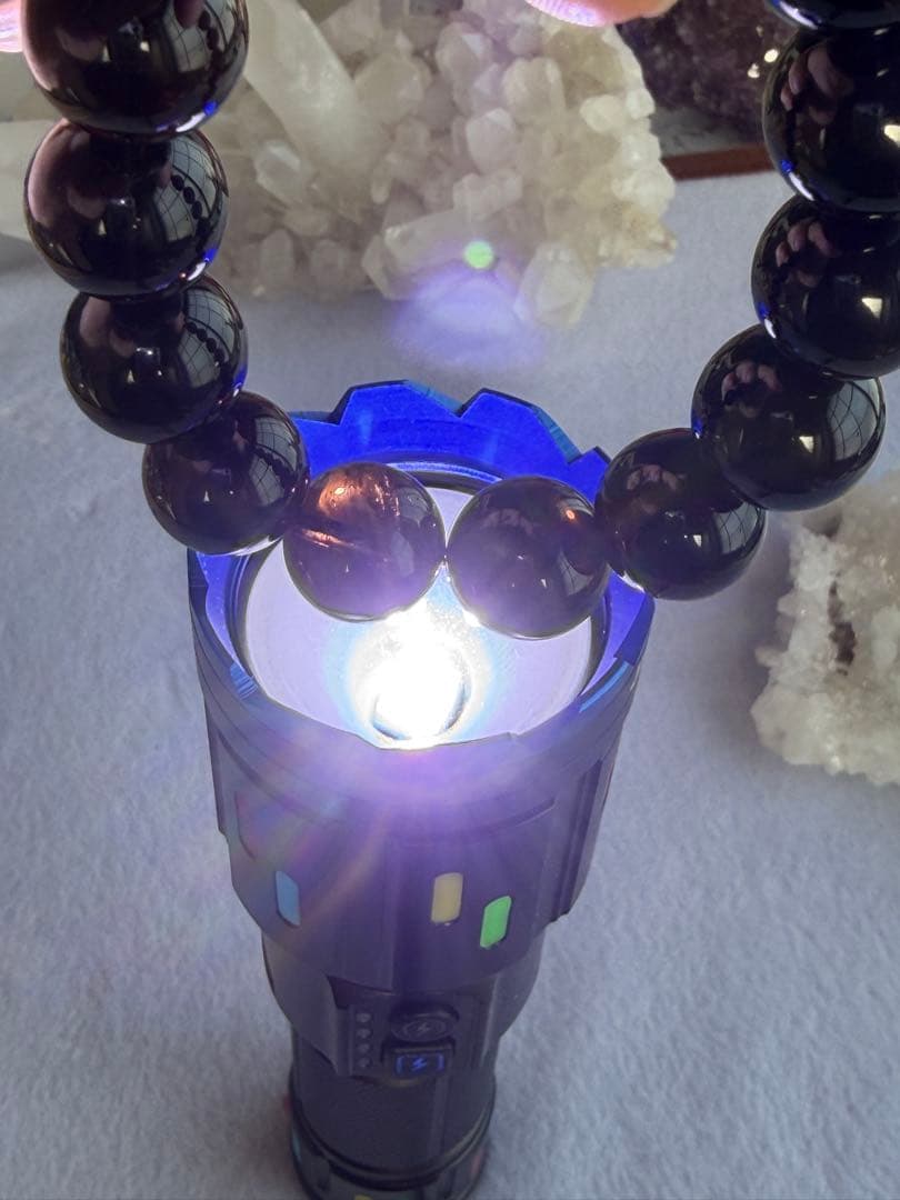 モリオン　黒水晶　ブレスレット （15.5㎜/19㎝）