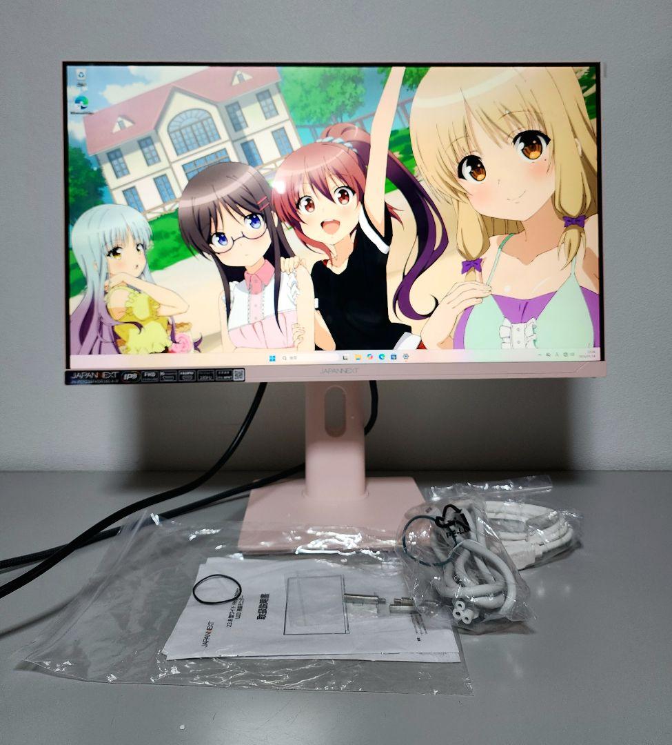 可愛い　ピンク　JAPANNEXT 23.8インチゲーミングモニター　180Hz