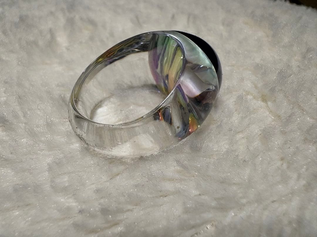 希少 美品 バカラ イリゼクリア タンゴ クリスタル パープル リング
