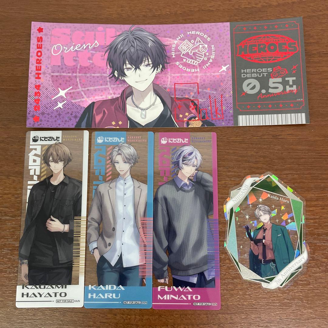 ❶にじさんじ チェキ風カード 特典カード ステッカー 紙類 まとめ売り