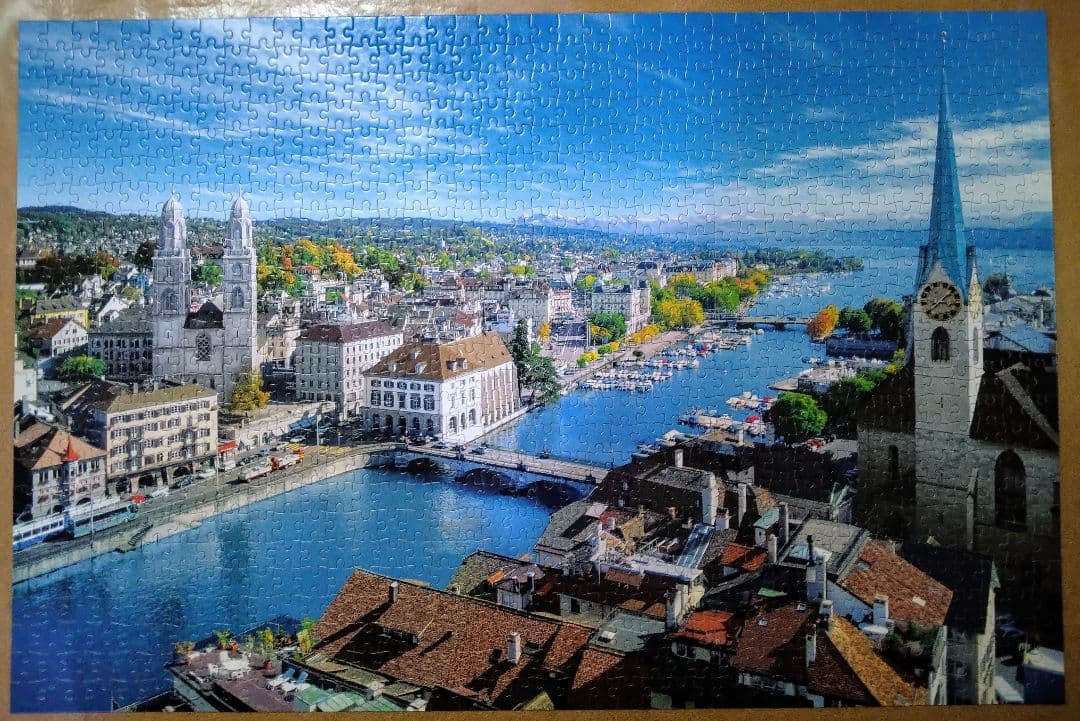 ジグソーパズル 1000ピース チューリッヒ市街とリマト川 EPOCH