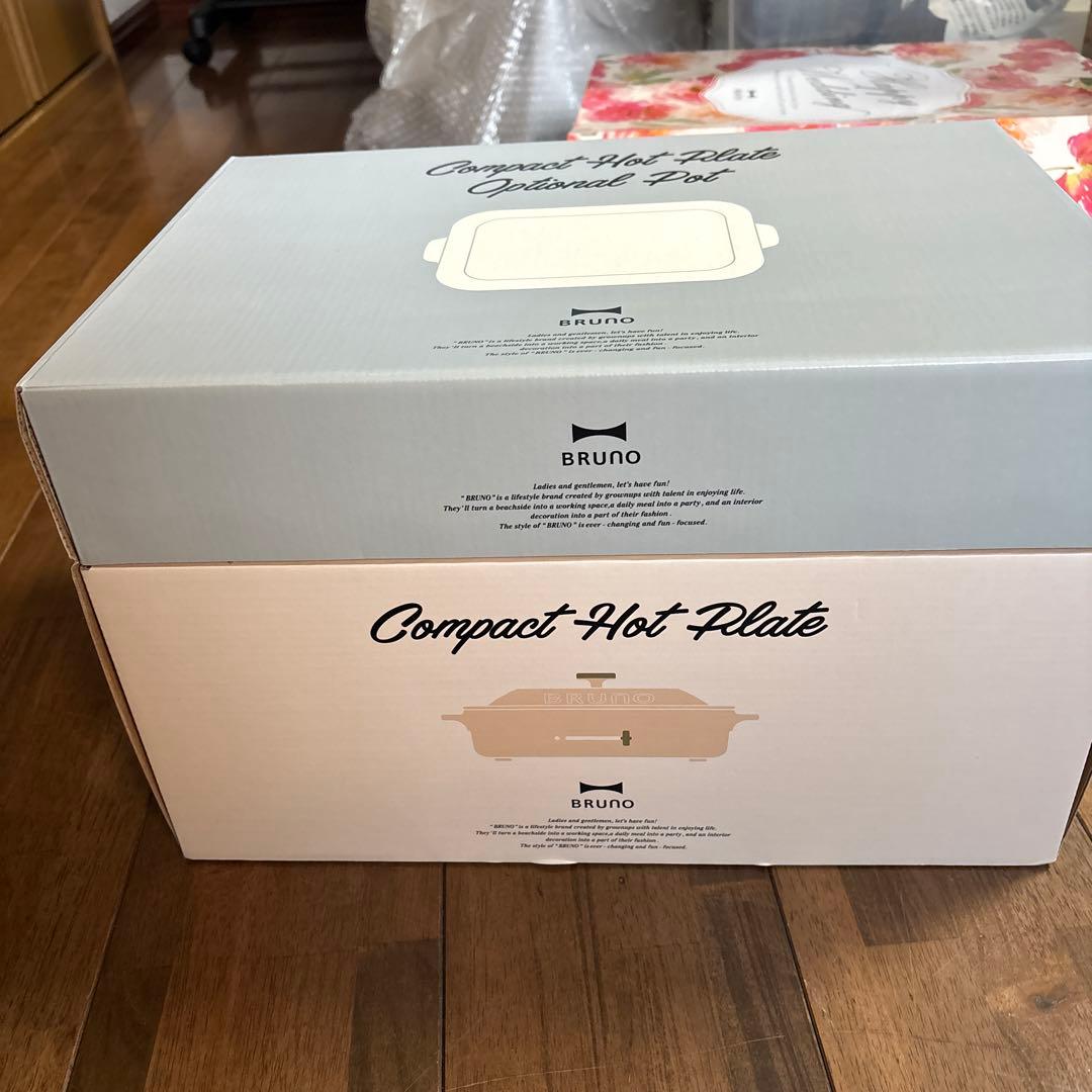 BRUNO コンパクトホットプレートたこ焼きプレート　鍋付き