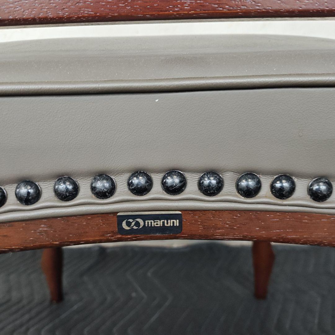 【送料込み】maruni/マルニ ベルサイユ 本革張 ダイニングチェア 猫脚 ①