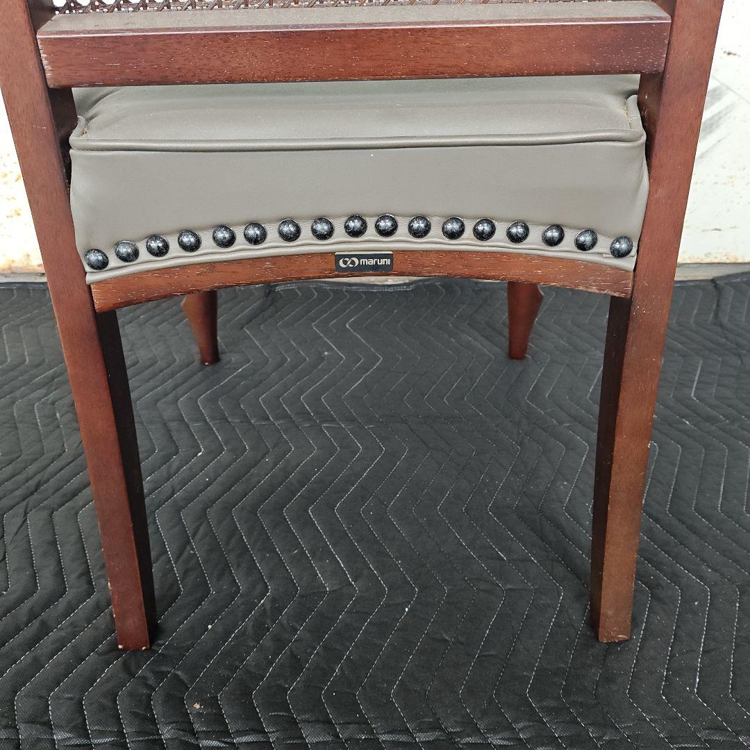 【送料込み】maruni/マルニ ベルサイユ 本革張 ダイニングチェア 猫脚 ①