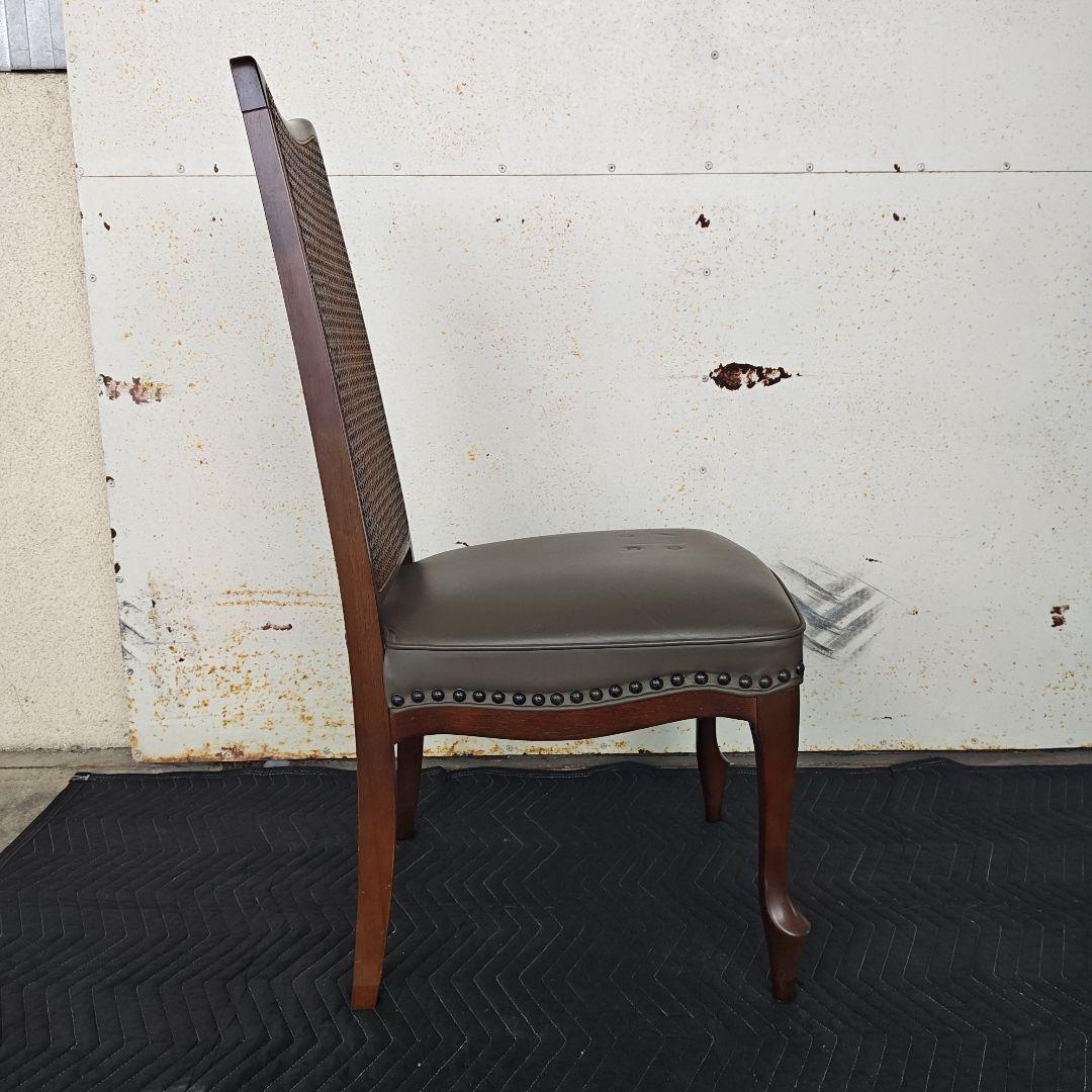 【送料込み】maruni/マルニ ベルサイユ 本革張 ダイニングチェア 猫脚 ①