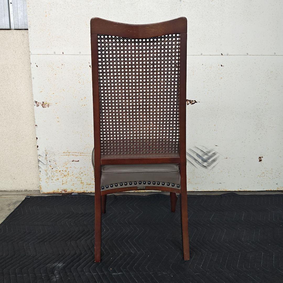 【送料込み】maruni/マルニ ベルサイユ 本革張 ダイニングチェア 猫脚 ①