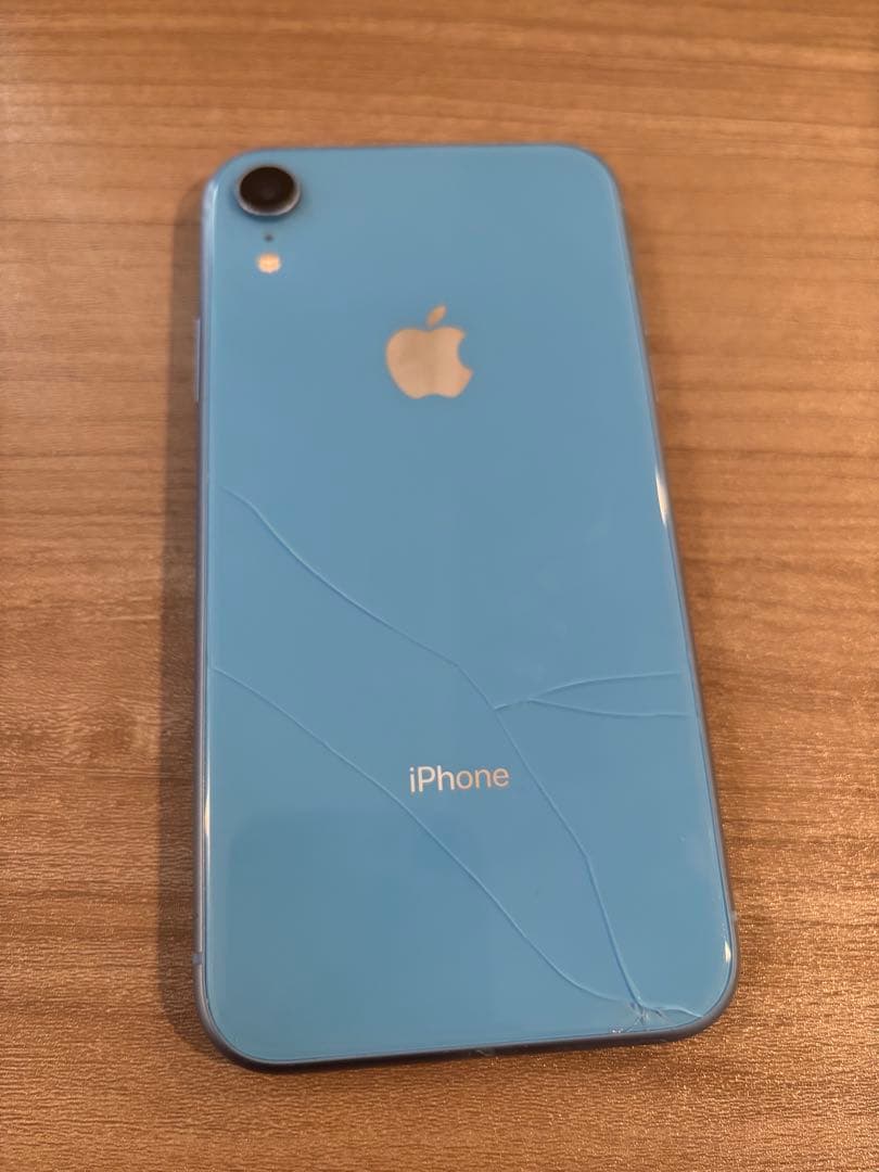 iPhoneXR 青 本体 128GB SIMフリー背面傷あり バッテリー78%