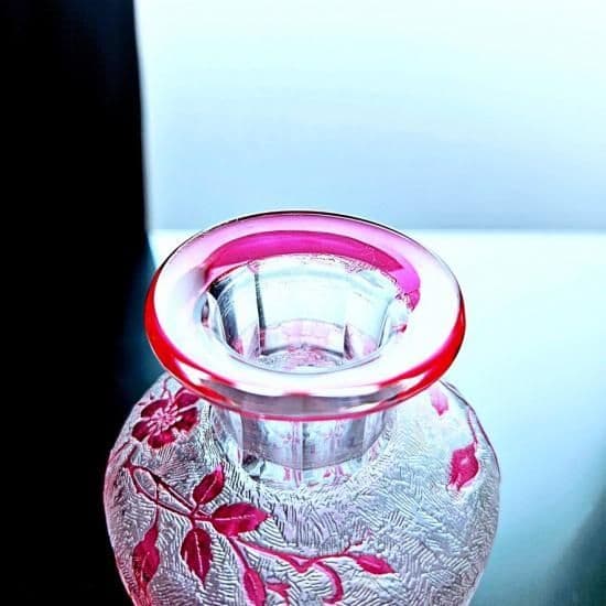 花のオールドバカラ エグランチエの香水瓶#61【1916年カタログ】ピンク