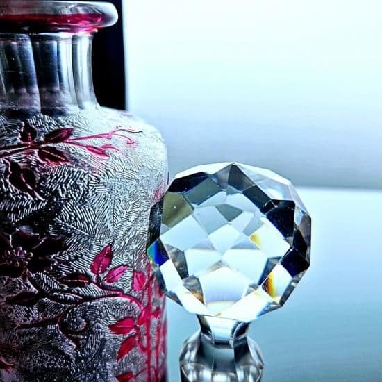 花のオールドバカラ エグランチエの香水瓶#61【1916年カタログ】ピンク