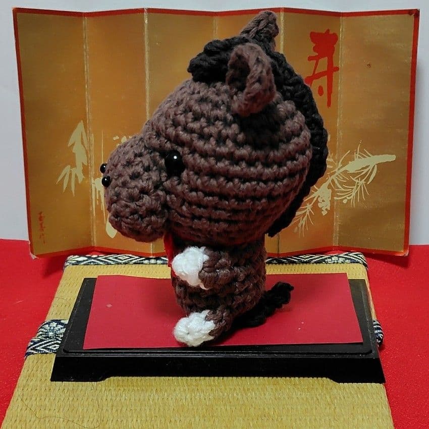 カエルのがま口財布干支 午のあみぐるみ
