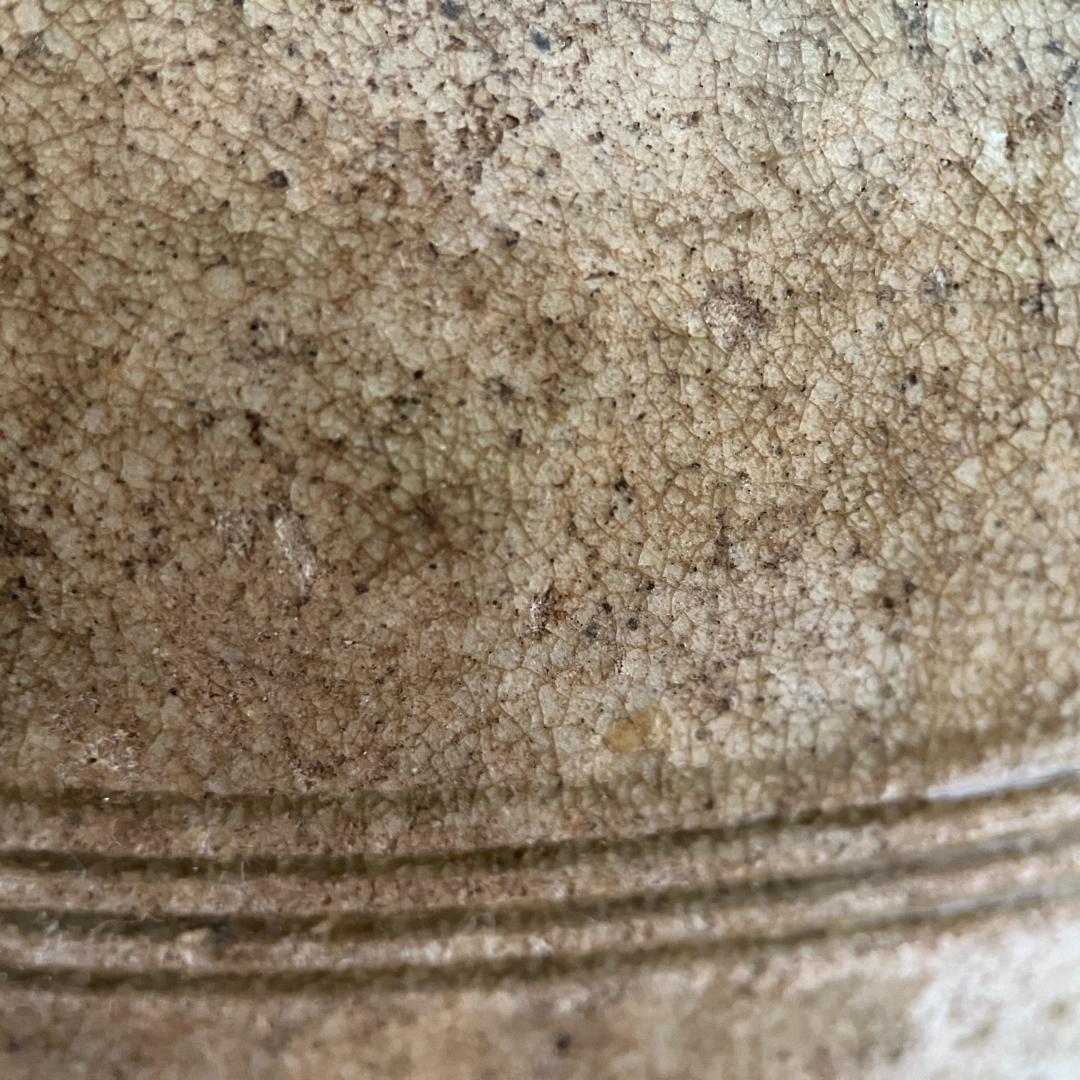 鎌倉時代 古瀬戸 灰釉瓶子 菊紋入 h32cm φ19cm