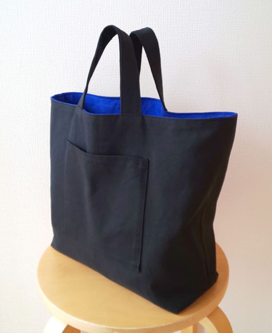 ■エマ　ロイヤルブルートート、ブラック帆布2wayトート 2点おまとめ