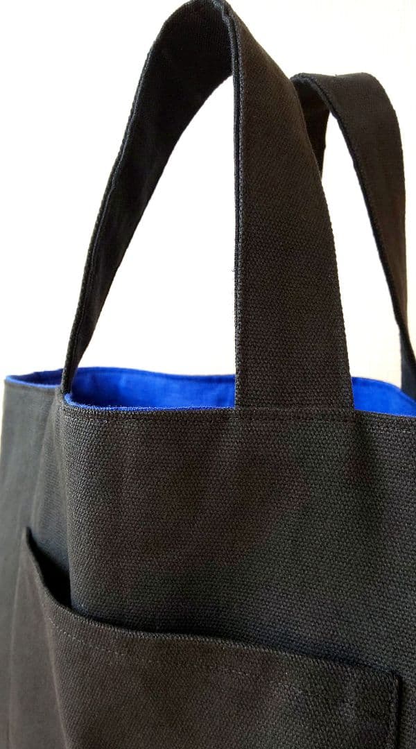 ■エマ　ロイヤルブルートート、ブラック帆布2wayトート 2点おまとめ