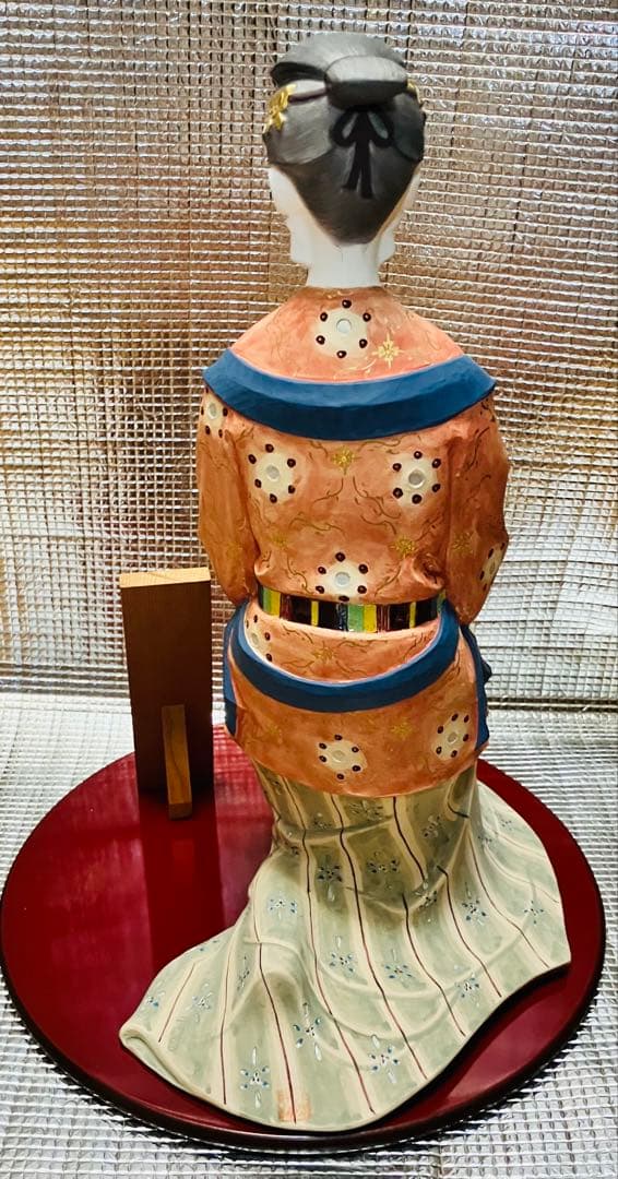 博多人形　奴国王 金印　日展作家 北岡秀雄作品 木札付き　飾り台付　説明書付き