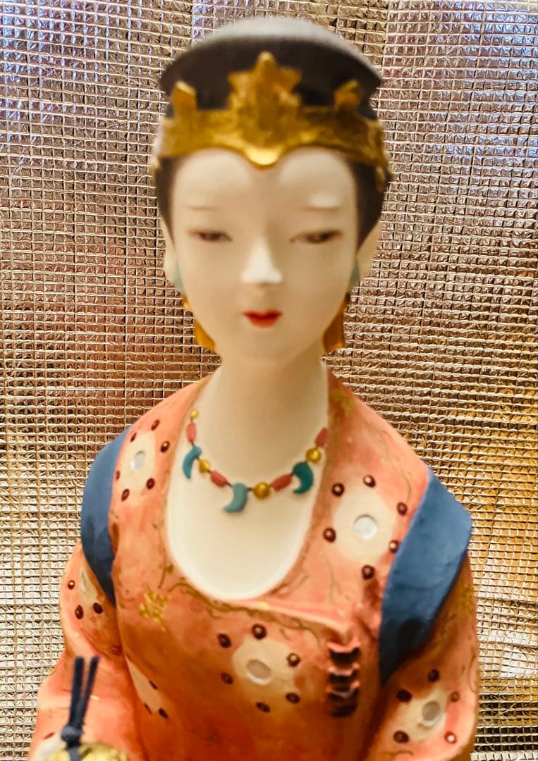 博多人形　奴国王 金印　日展作家 北岡秀雄作品 木札付き　飾り台付　説明書付き