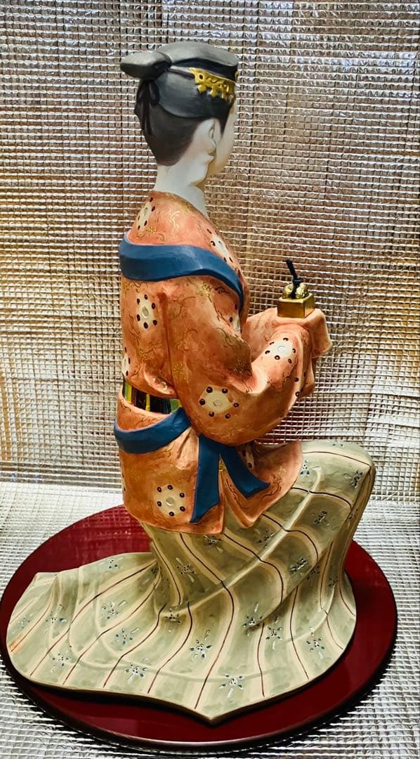 博多人形　奴国王 金印　日展作家 北岡秀雄作品 木札付き　飾り台付　説明書付き