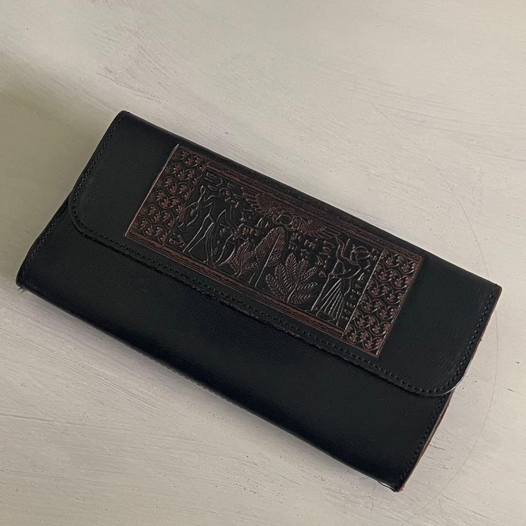 エジプト　モロッコ　レザー　大きい札入れ　財布