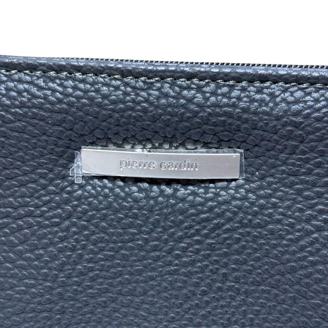 【極美品】ピエールカルダン セカンドバッグ ダブルファスナー シボ革 本革