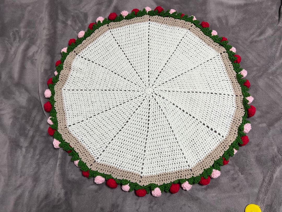 花束ブランケット　ブーケブランケット　ハンドメイド　バラ　直径約84cm