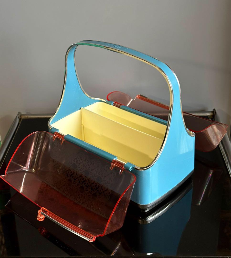 レトロポップ　ソーイングボックス　裁縫箱　コスメボックス　POLA ヴィンテージ