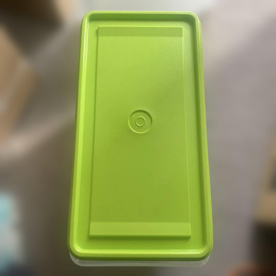 タッパーウェア 黄緑 長方形 中容量 容量6.2ℓ 2個セット