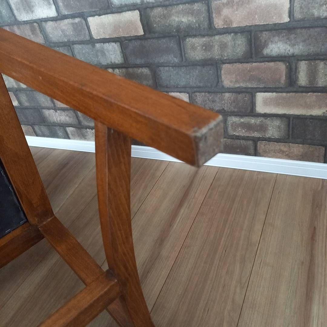 アジアン　家具職人　チーク無垢材　本革　ヴィンテージ