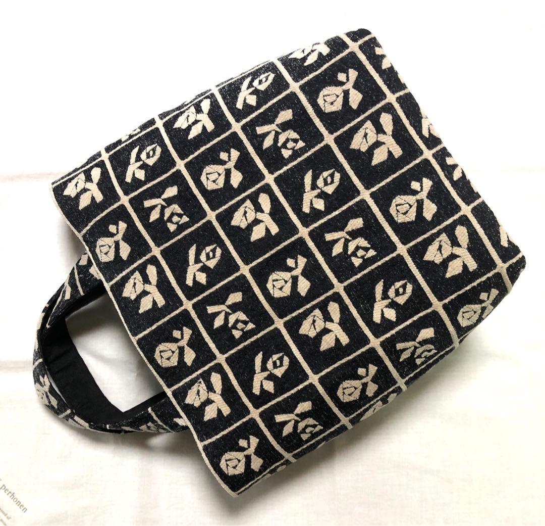 【受注製作】ミナペルホネン lulu ルル パニーニ型トートバッグ ブラック