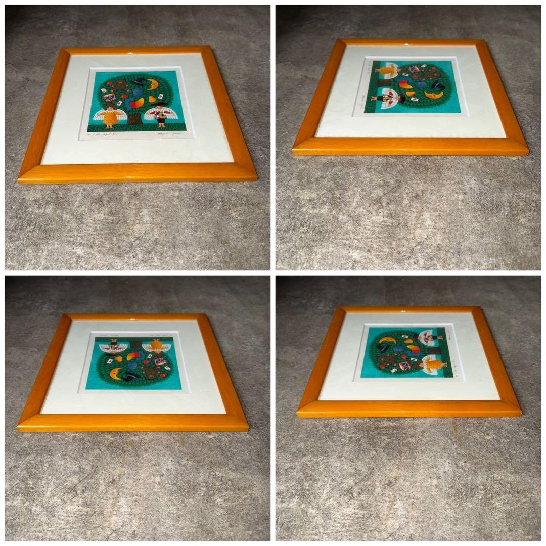 小澤摩純 Little Angel Tree インテリア　額装　シルクスクリーン