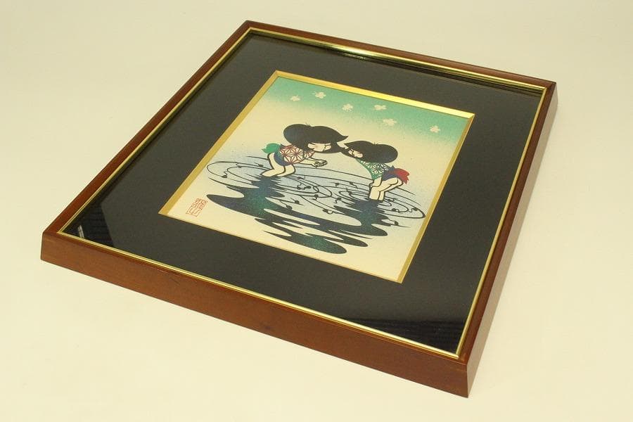 宮田雅之 童の四季 春 おたまじゃくし223/67 シルクスクリーン(A692)