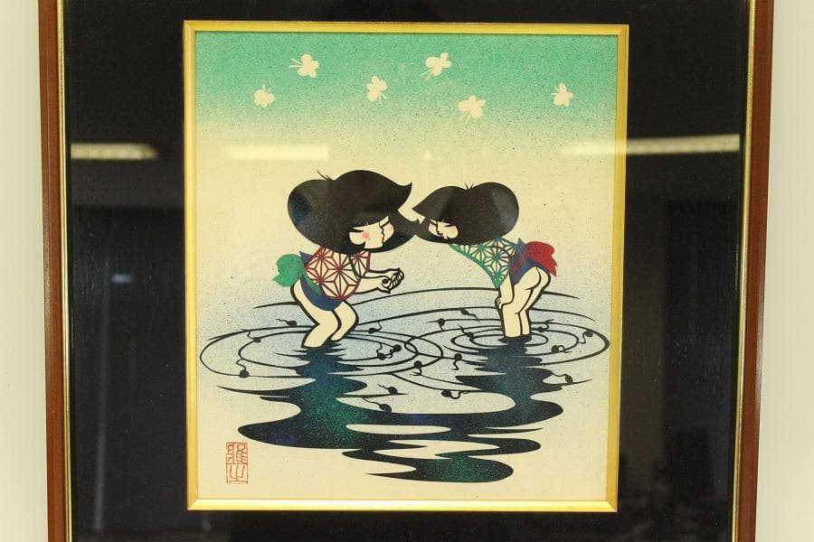 宮田雅之 童の四季 春 おたまじゃくし223/67 シルクスクリーン(A692)