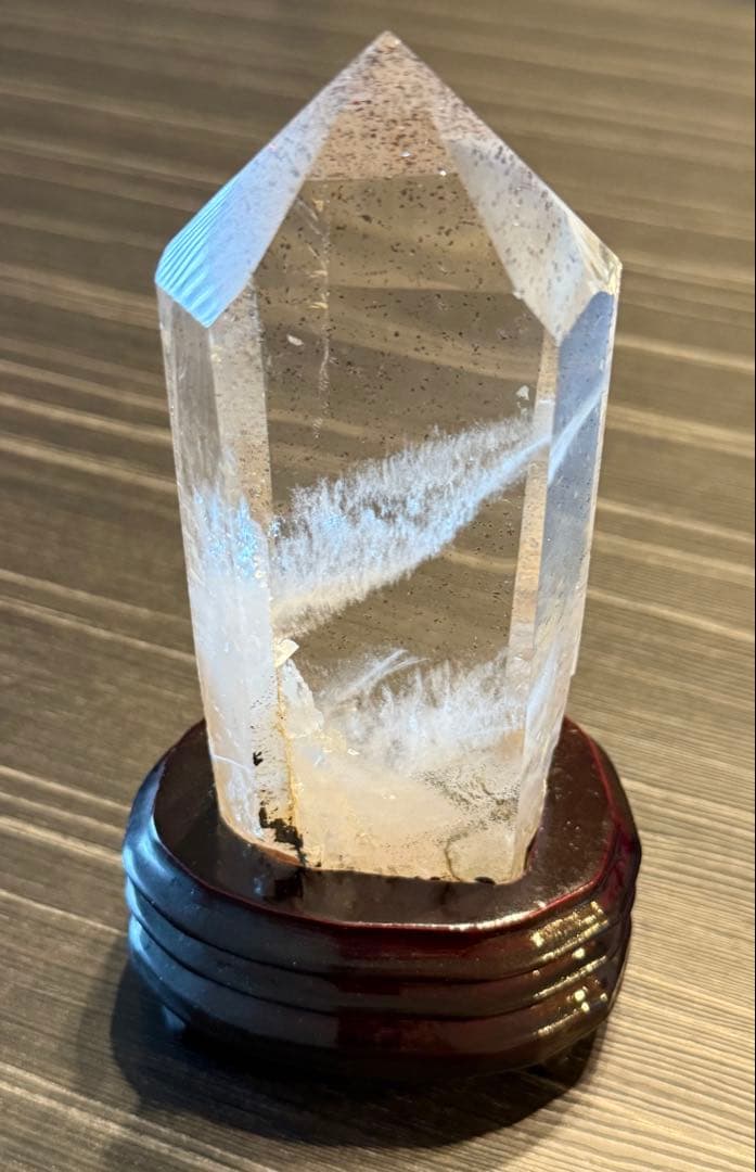 レピドクロサイト ゲーサイト インクォーツ タワー ポイント 台座付き 天然石