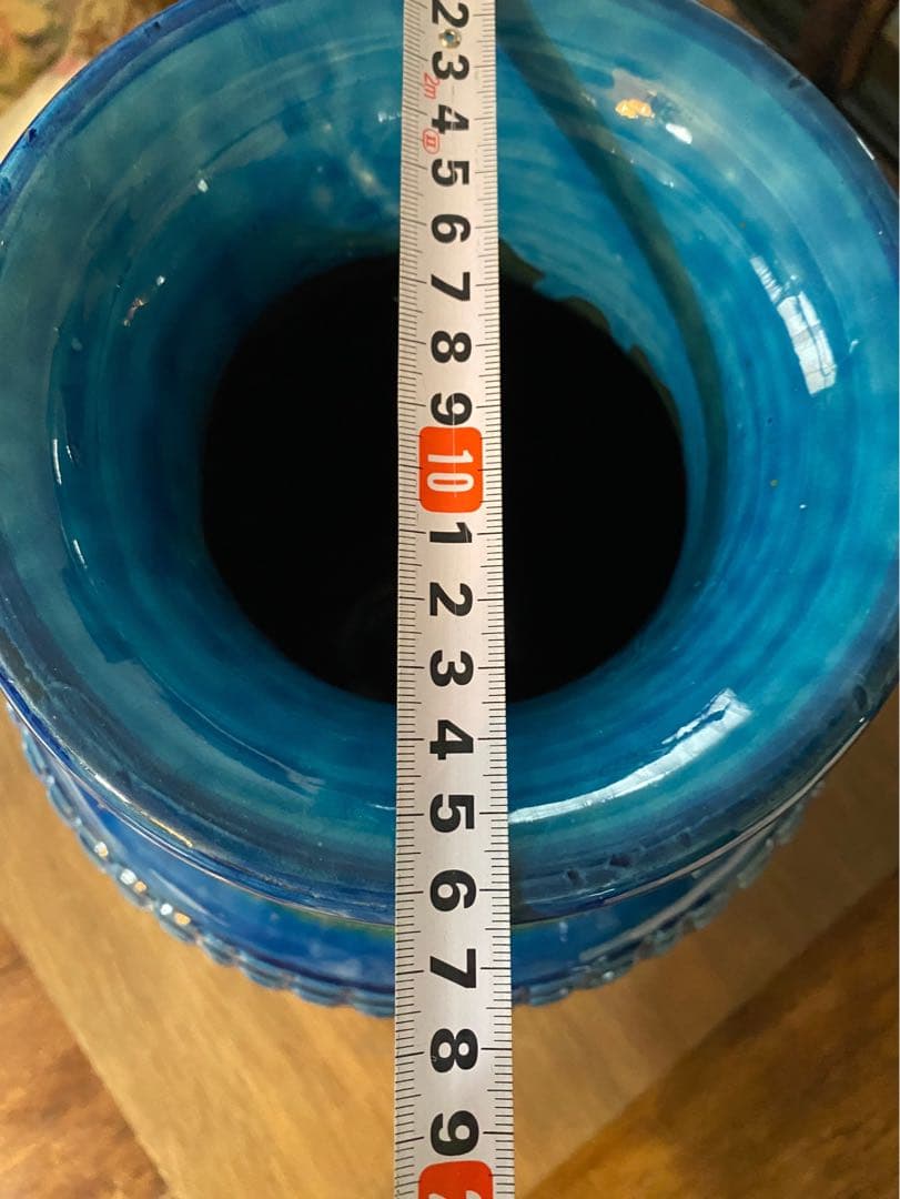 イタリア製 ドマン 花瓶 アンティーク ブルー 青