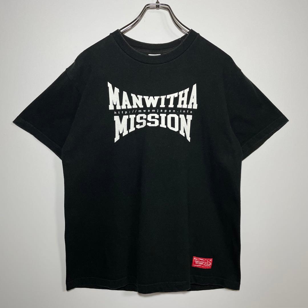 MANWITHAMISSION マンウィズ　Tシャツ　サイズM デカロゴ　古着