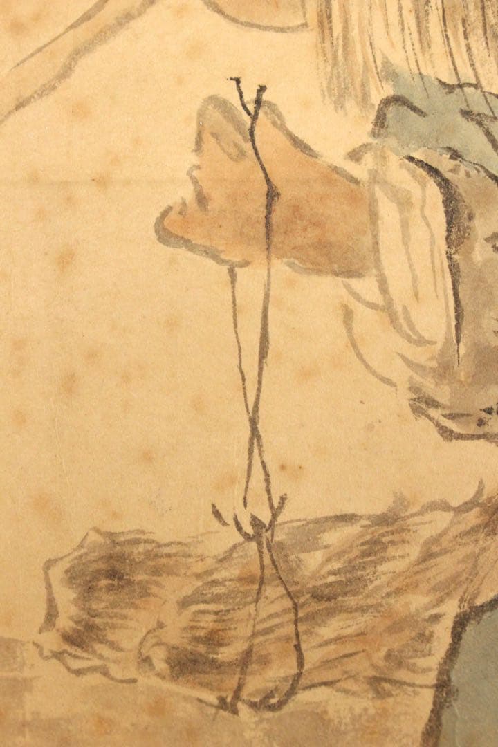 No5257掛軸　児玉果亭　農夫　紙本淡彩　日本画　人物　古画　古美術　送料無料