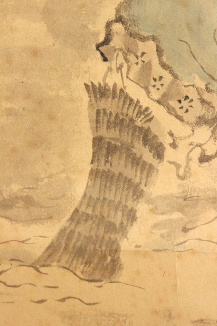 No5257掛軸　児玉果亭　農夫　紙本淡彩　日本画　人物　古画　古美術　送料無料