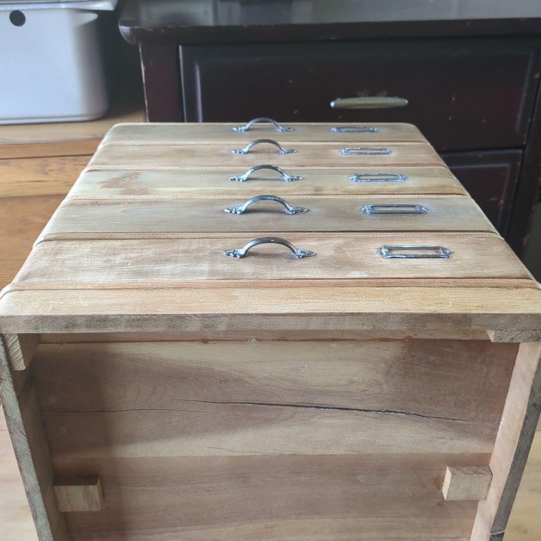 古道具　アンティークやや大きめ5段引き出し