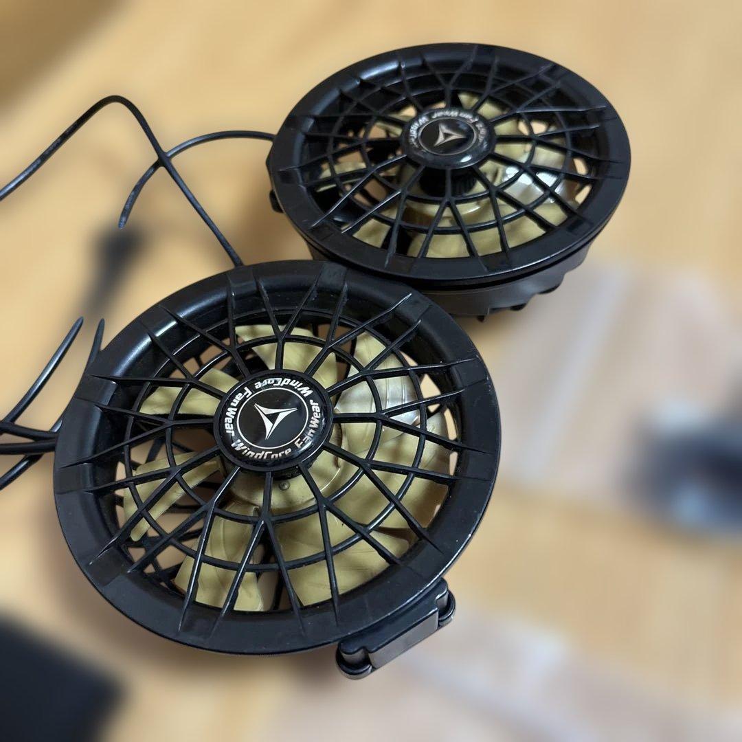 ワークマン空調服用ファン、バッテリー2個18.6v