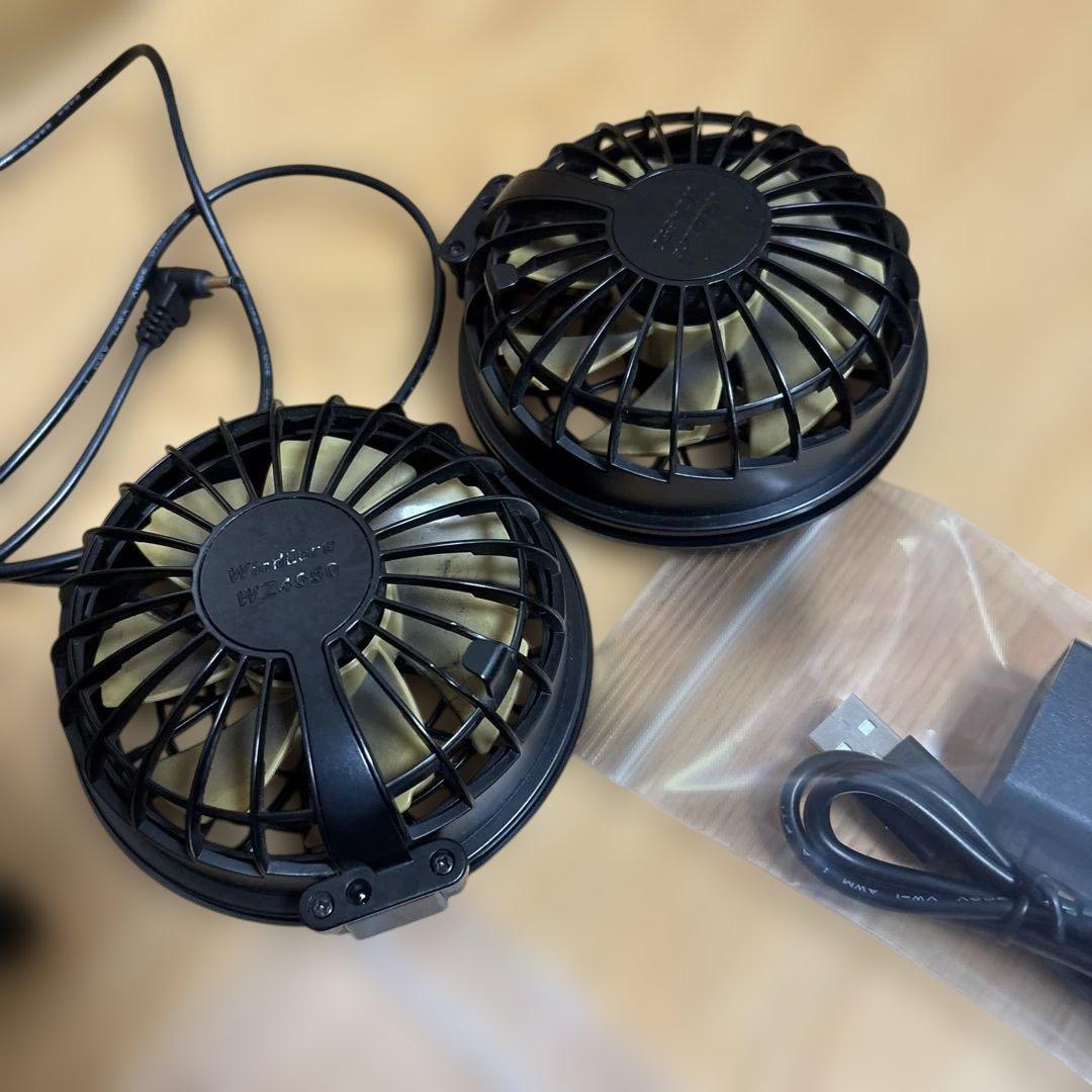 ワークマン空調服用ファン、バッテリー2個18.6v