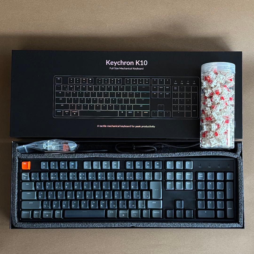 【赤軸】Keychron K10 JIS配列 テンキー + スイッチセット