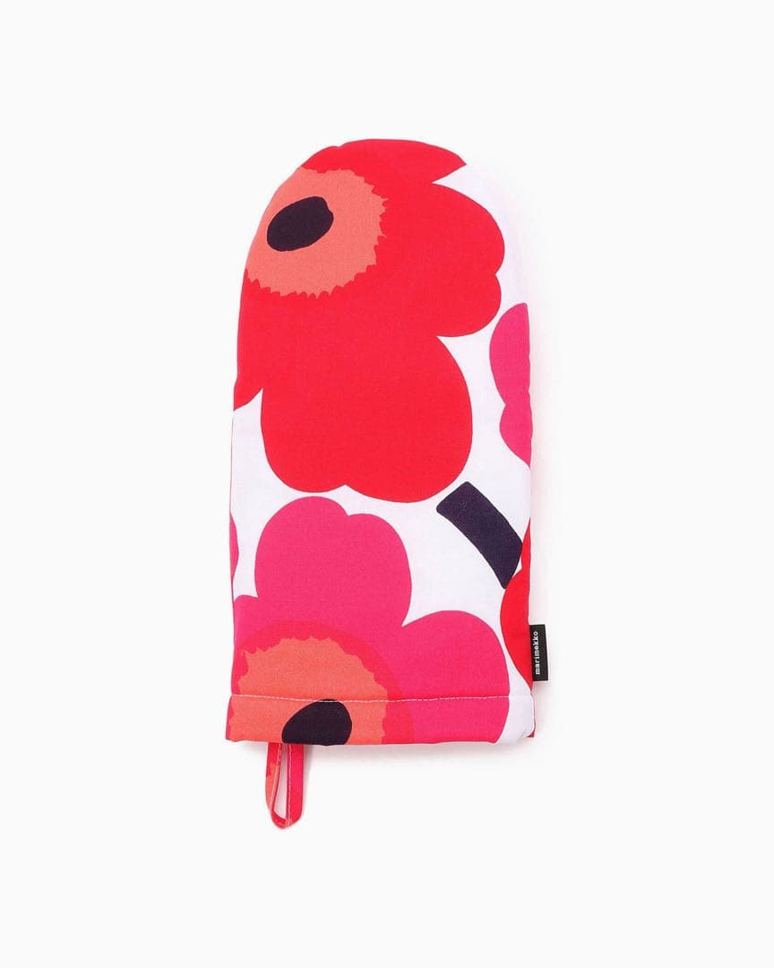 【タグ付き】marimekko エプロン　ミトン　2点セット　レッド　新生活