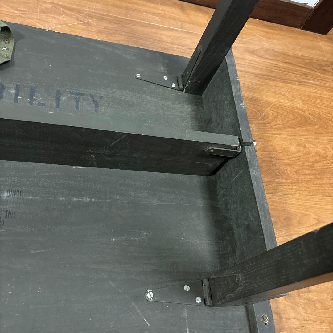 60s 米軍　実物　野戦用　フォールディング ウッドテーブル