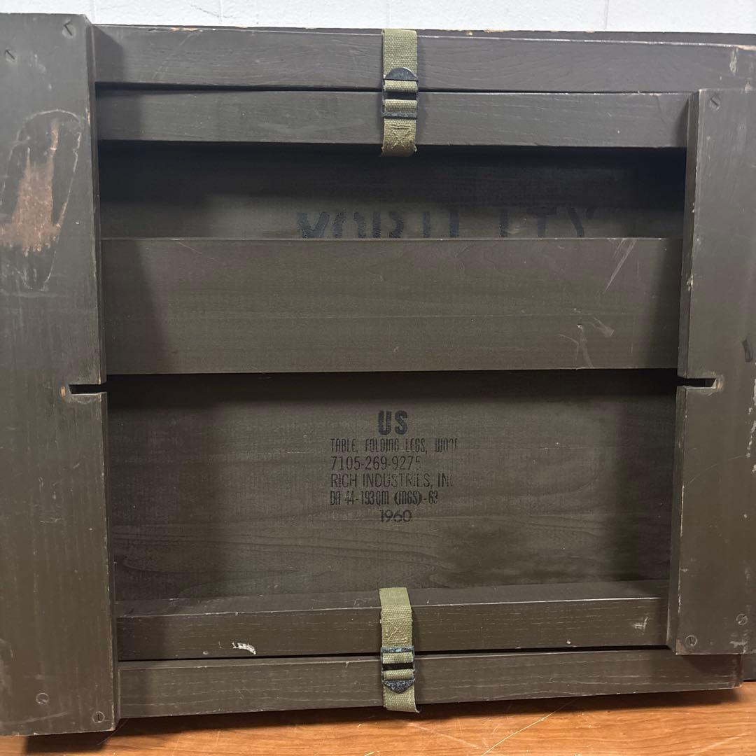 60s 米軍　実物　野戦用　フォールディング ウッドテーブル