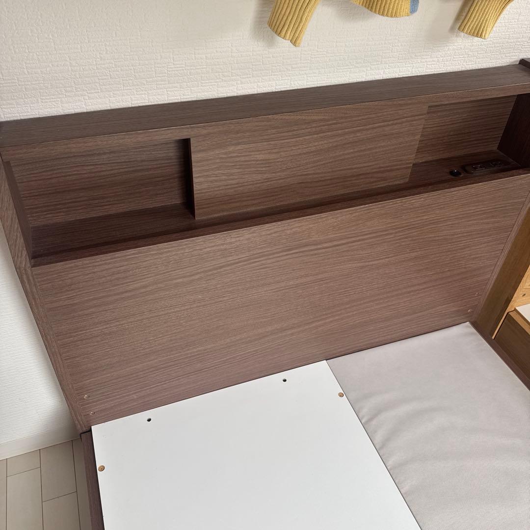 【ニトリ】シングルベッドフレーム（アザン3 浅型/引出収納・照明・コンセント付）