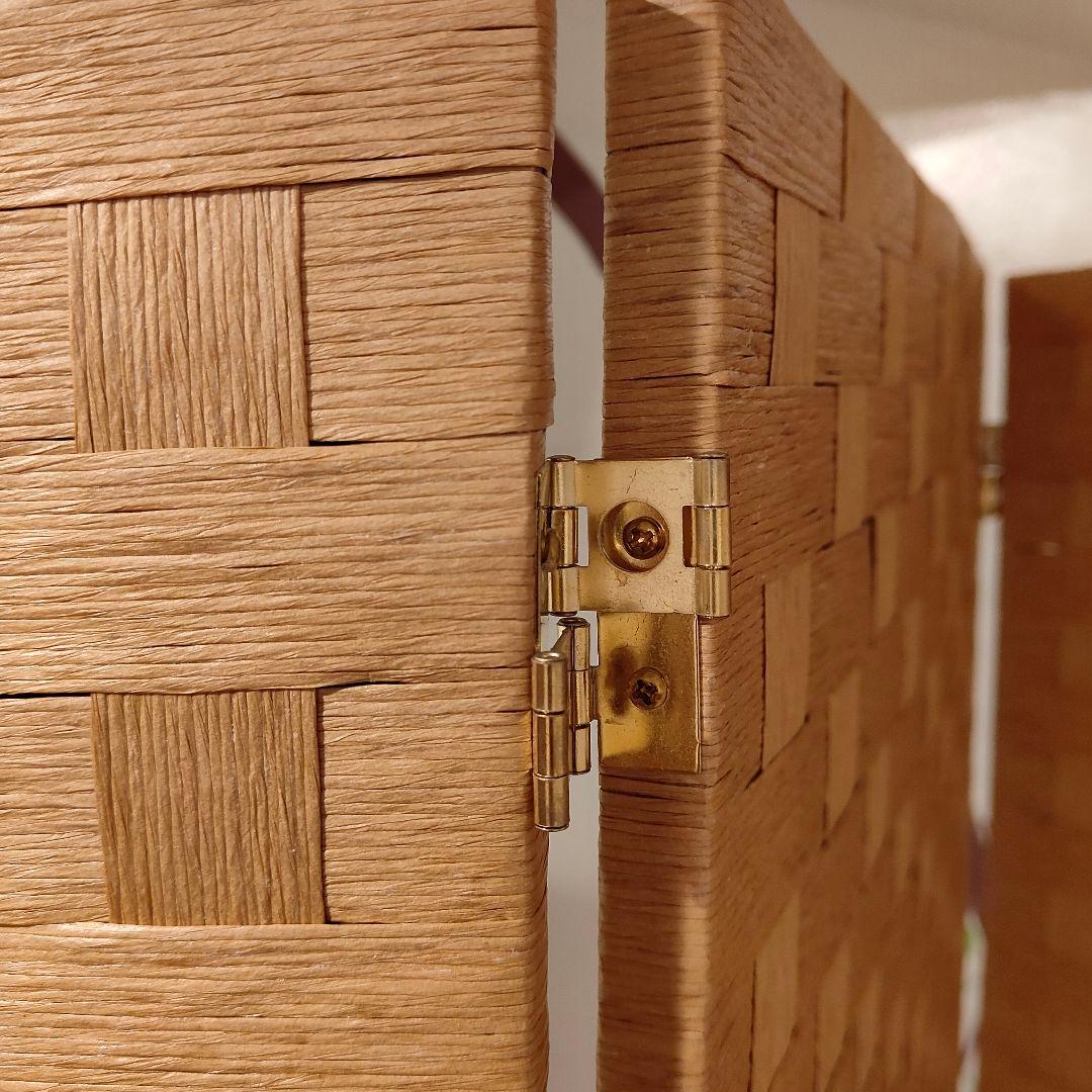 ★美品★ バンブー風 4つ折り パーテーション 174cm 目隠し