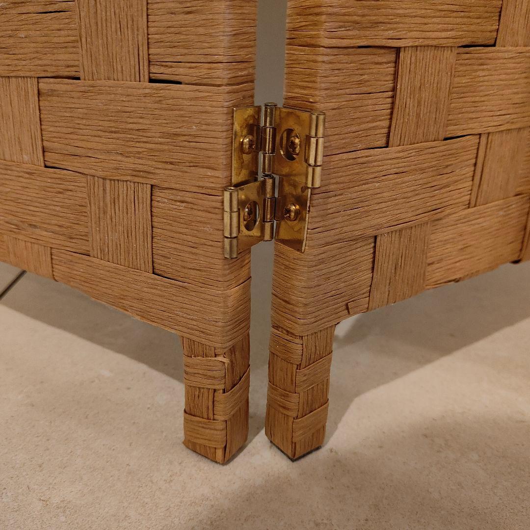 ★美品★ バンブー風 4つ折り パーテーション 174cm 目隠し