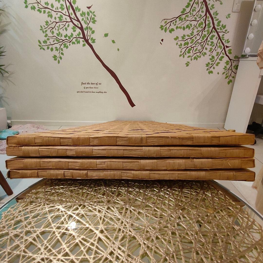 ★美品★ バンブー風 4つ折り パーテーション 174cm 目隠し