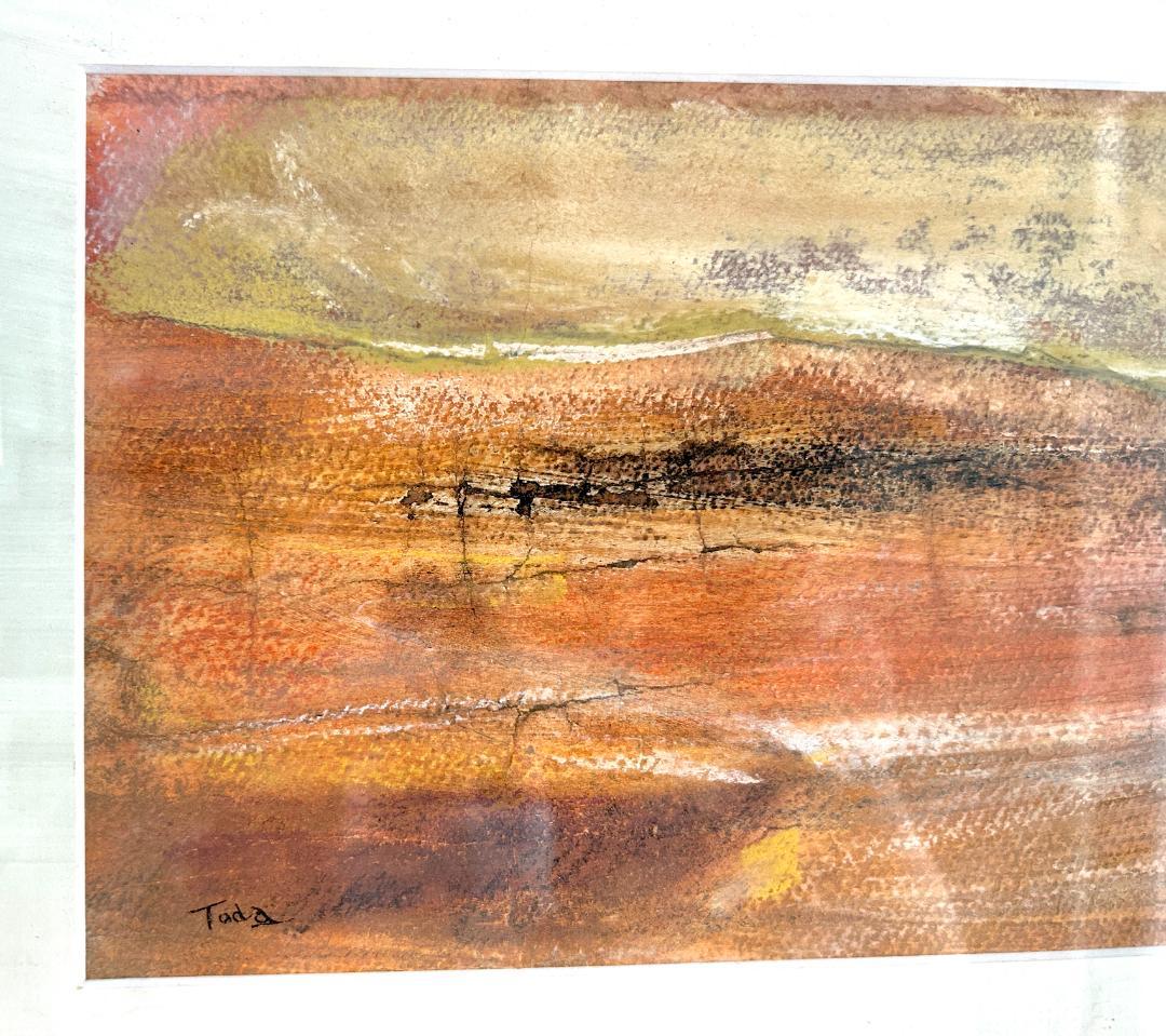 戸田圭介　絵画　兜屋画廊シール　パステル　高級額縁　インテリア