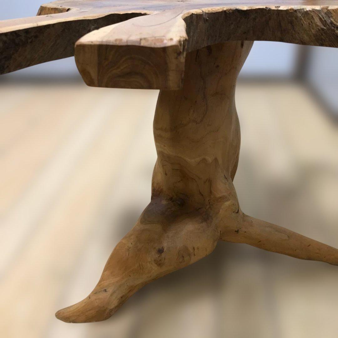 送料無料 天然木 一枚板 ローテーブル サイドテーブル 無垢材 ②　250809