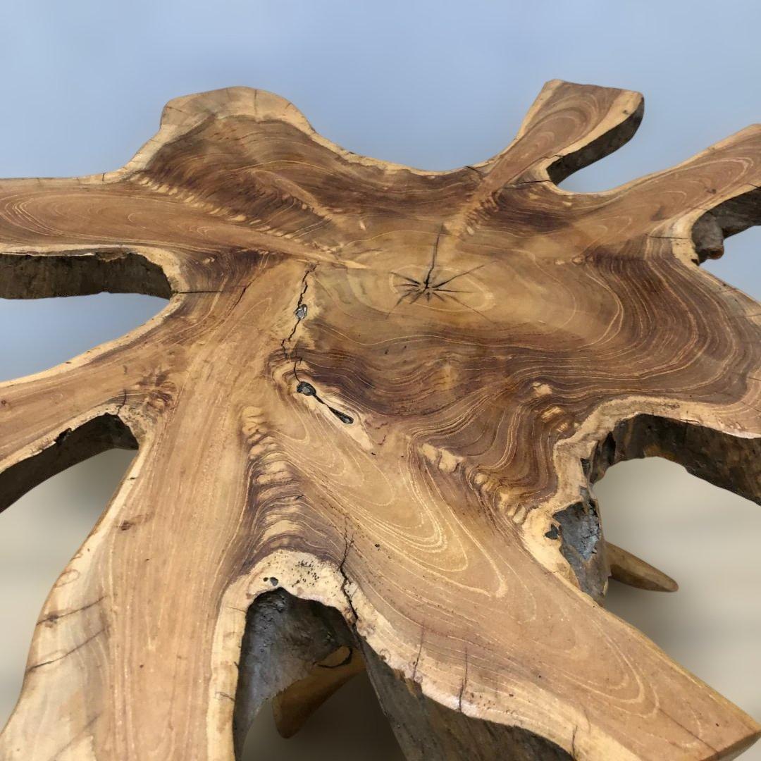 送料無料 天然木 一枚板 ローテーブル サイドテーブル 無垢材 ②　250809