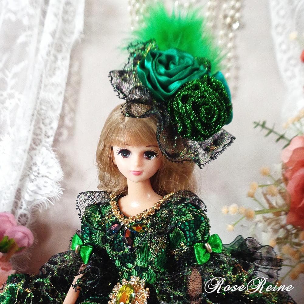 春祭セール！マリーアントワネット王妃 エメラルドの豪華ロングトレーンドールドレス